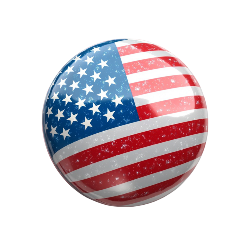 An american flag painted on a ball png