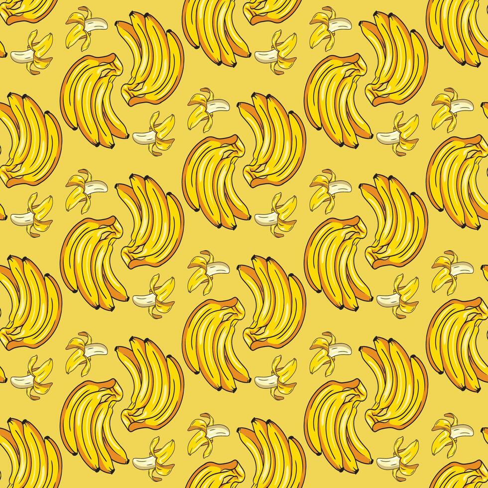 Golden Banana Luxury Pattern Elegant Tropical Design vector