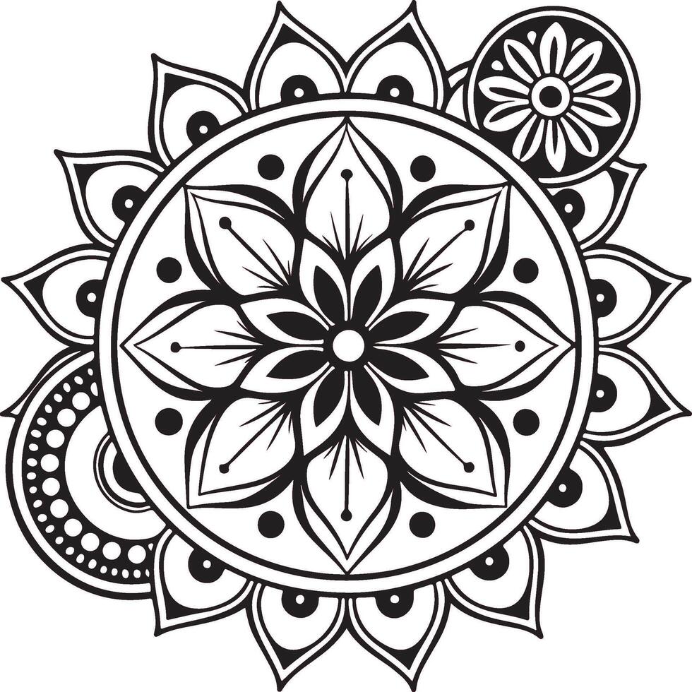 Traditional Mandala Art with Intricate Circular Patterns vector