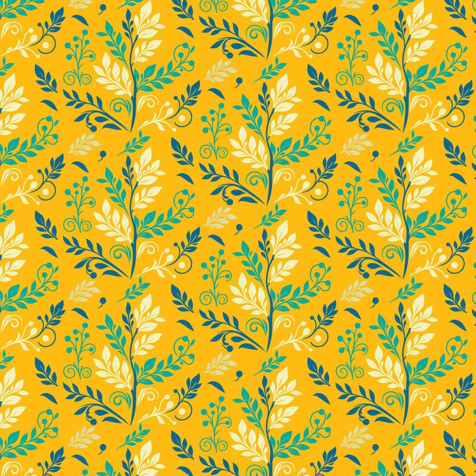 seamless floral print design with vintage botanical details for bedding and fashion fabric vector