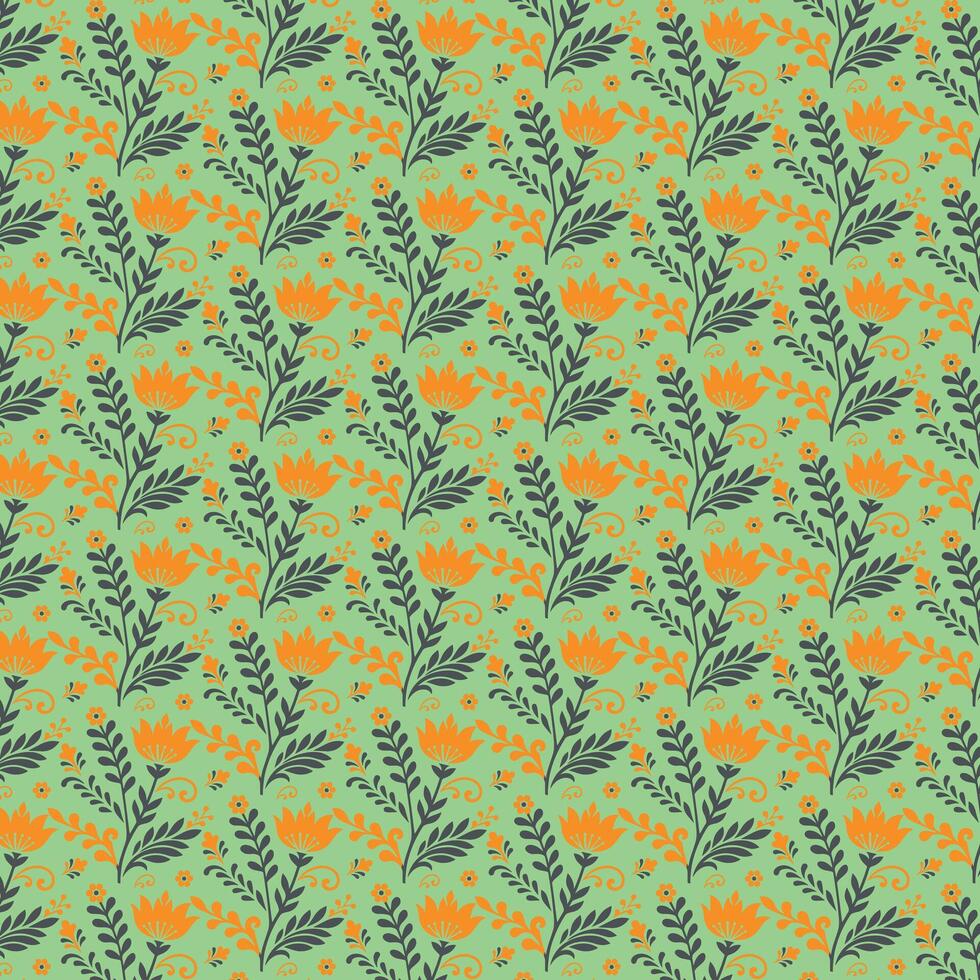 intricate seamless floral digital print pattern for bedding home textile and wallpaper design vector