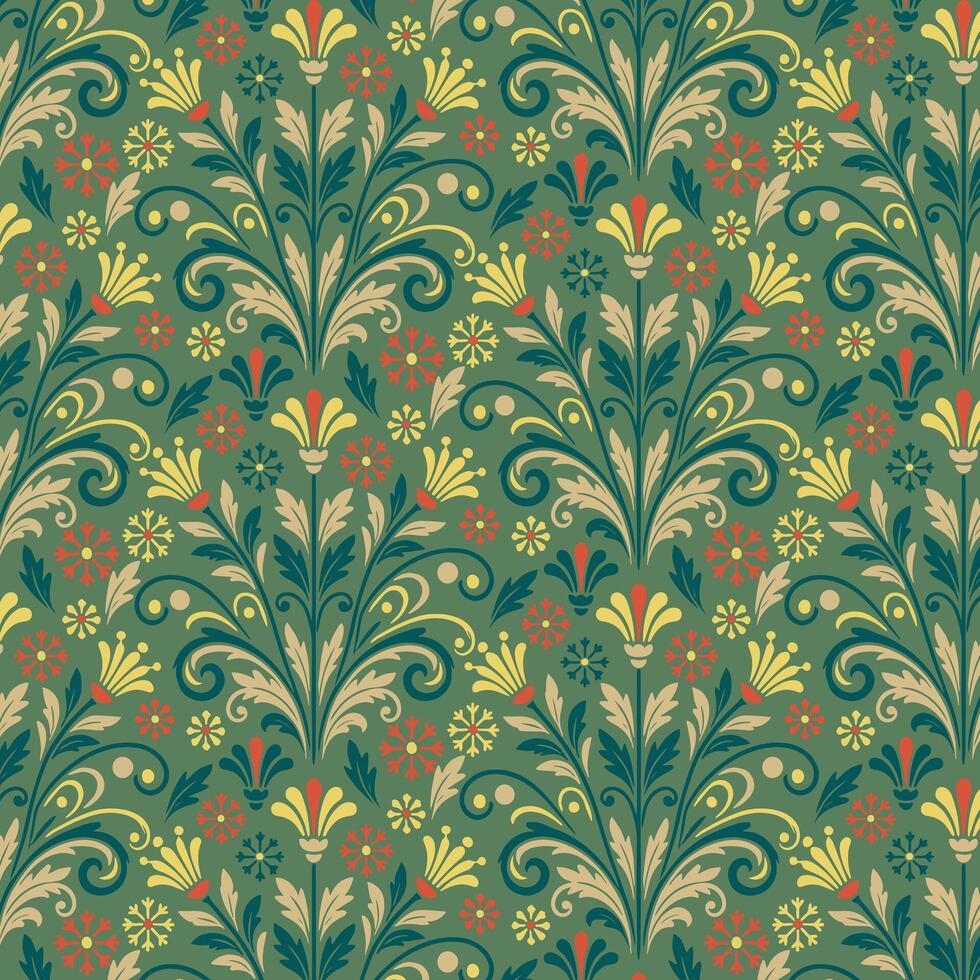 wild flower seamless floral pattern for wallpaper bedding and textile digital print artwork vector