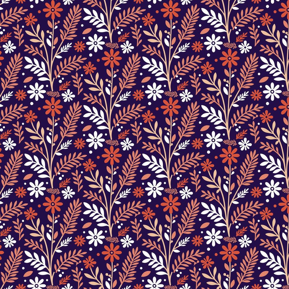 elegant vintage floral seamless pattern for bedding textile wallpaper and digital print fabric vector