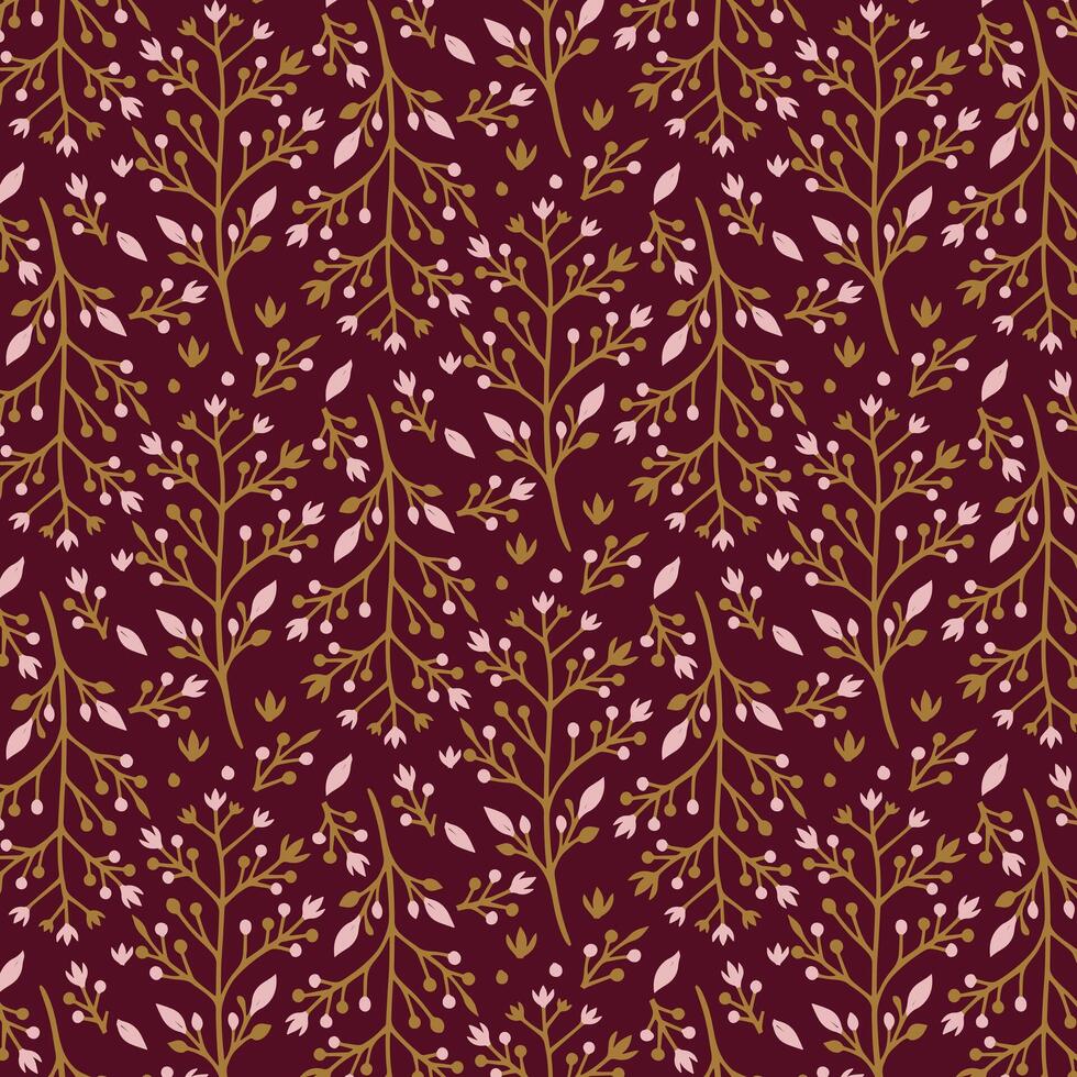 botanical seamless floral pattern for print on demand textile digital artwork and wallpapers vector
