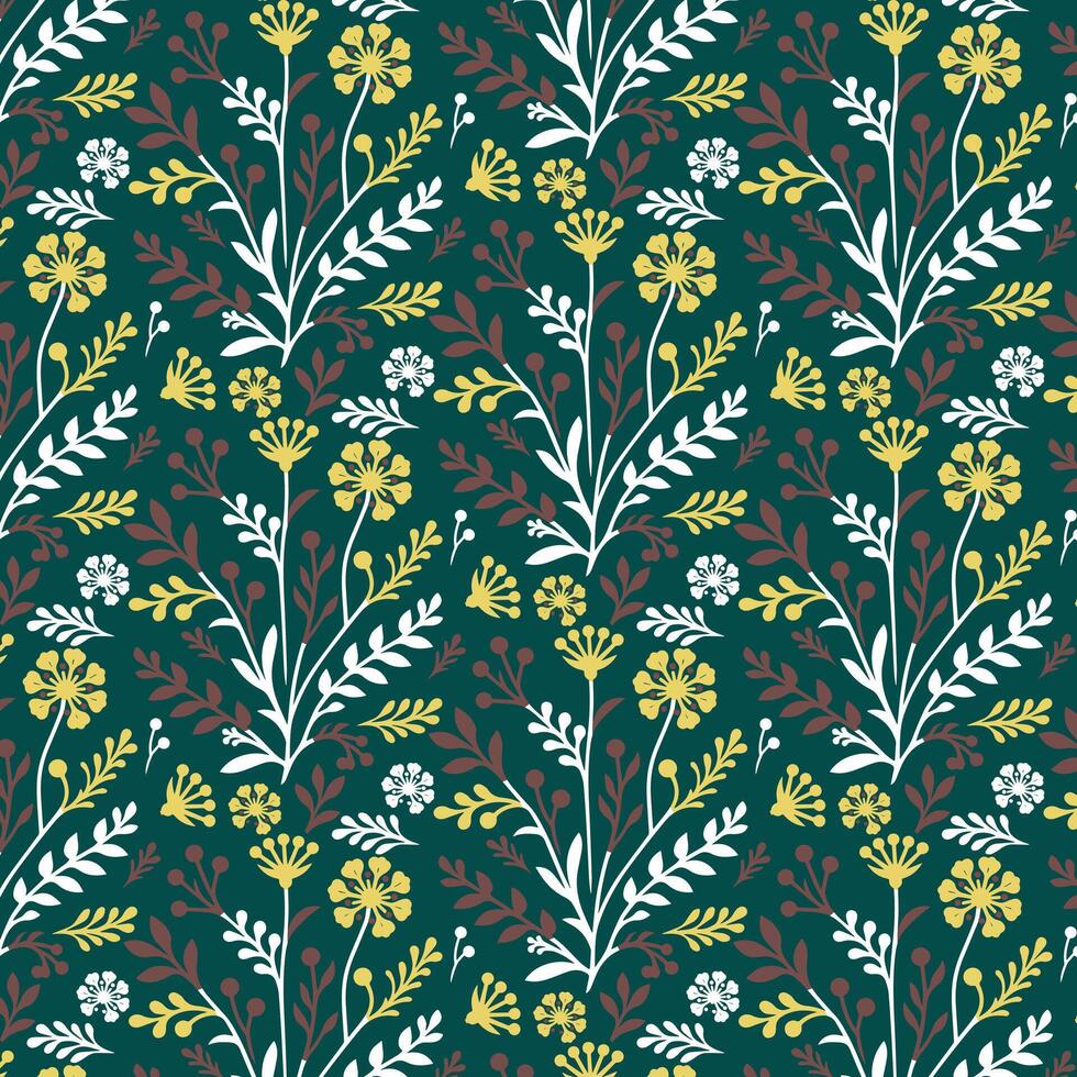 japanese floral seamless pattern with vintage botanical artwork for digital print design vector