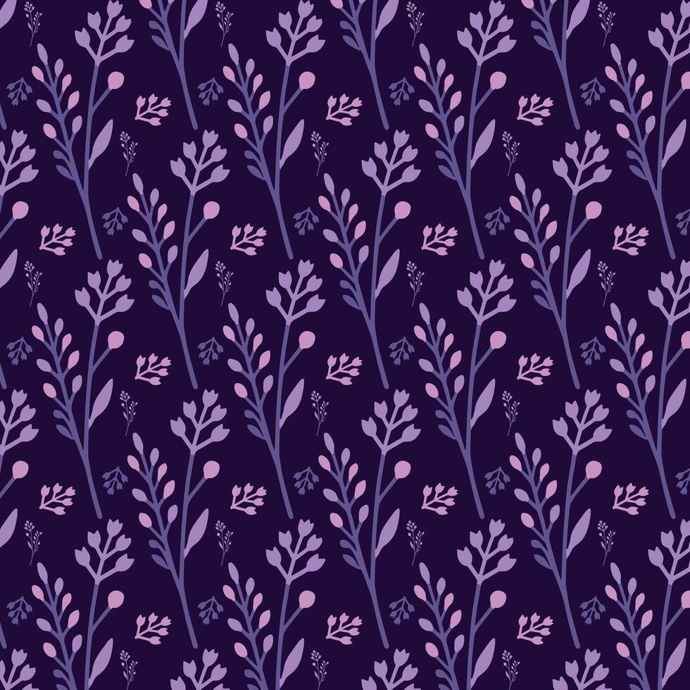 seamless floral pattern with intricate botanical elements for fabric wallpaper and textile printing vector