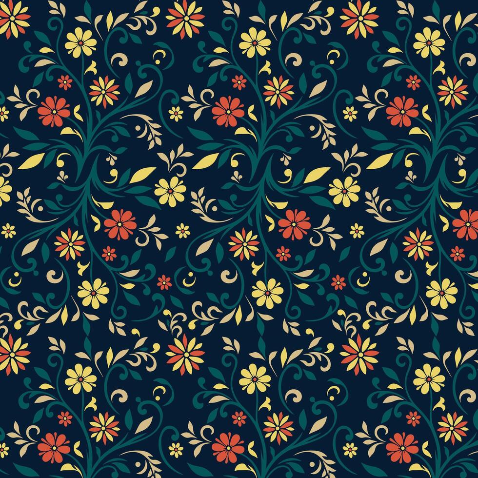traditional floral seamless pattern for digital print bedding wallpaper and home textiles vector