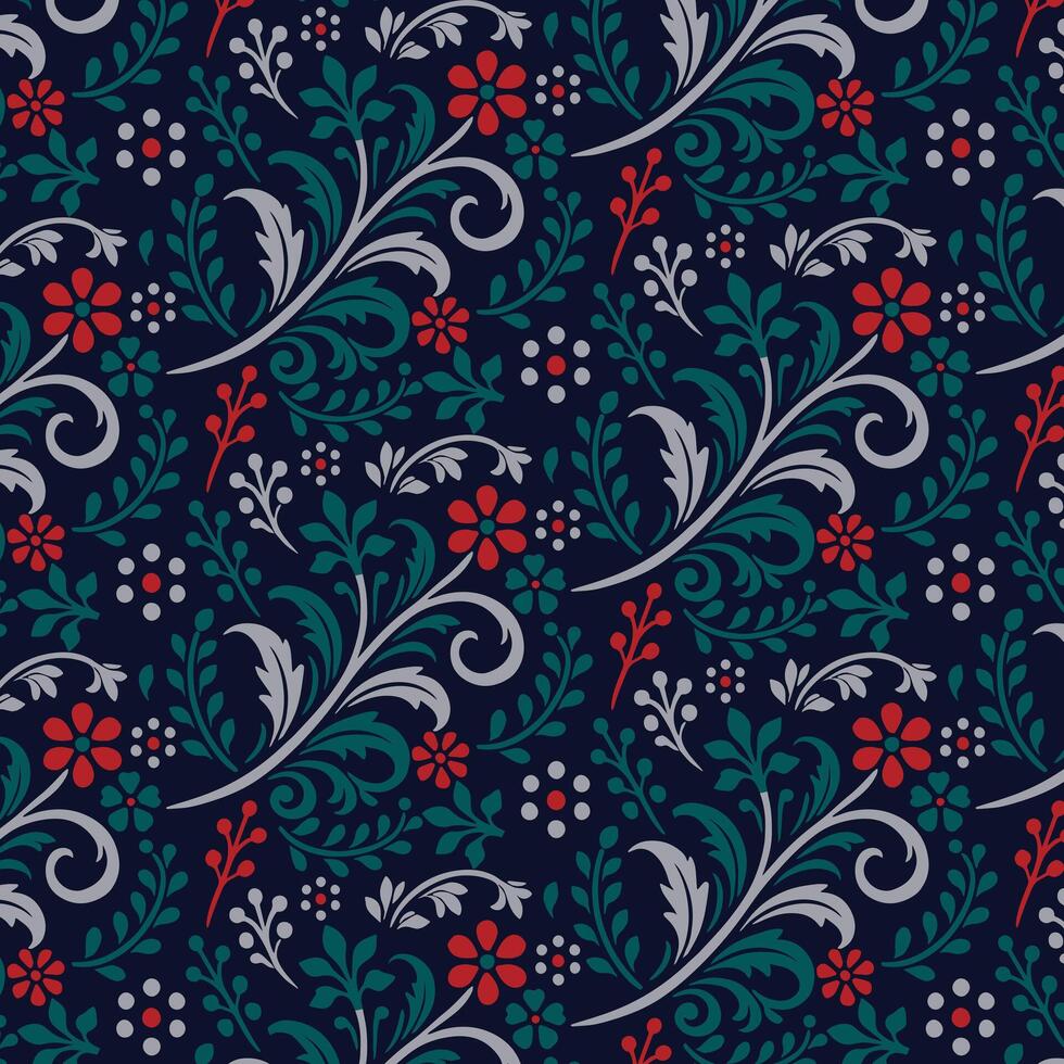 seamless floral digital artwork pattern for print on demand bedding textile and wallpapers vector
