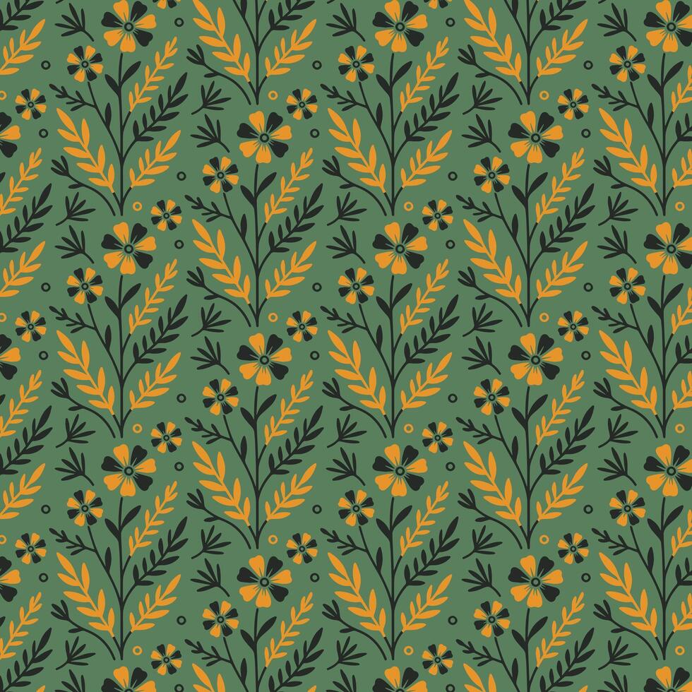 seamless botanical floral pattern for wallpaper print on demand fashion and textile printing vector