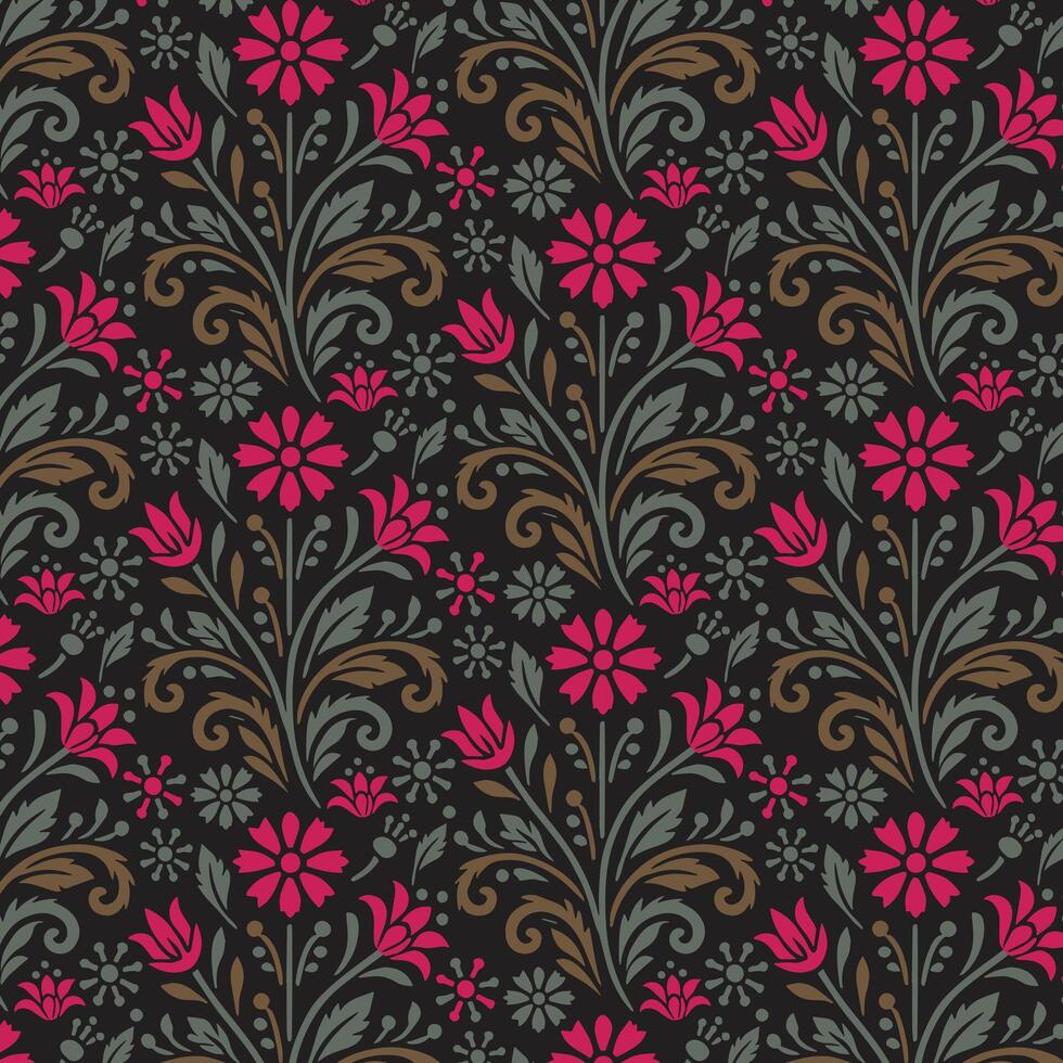 ornamental botanical seamless floral pattern for wallpaper fabric digital print and textile vector