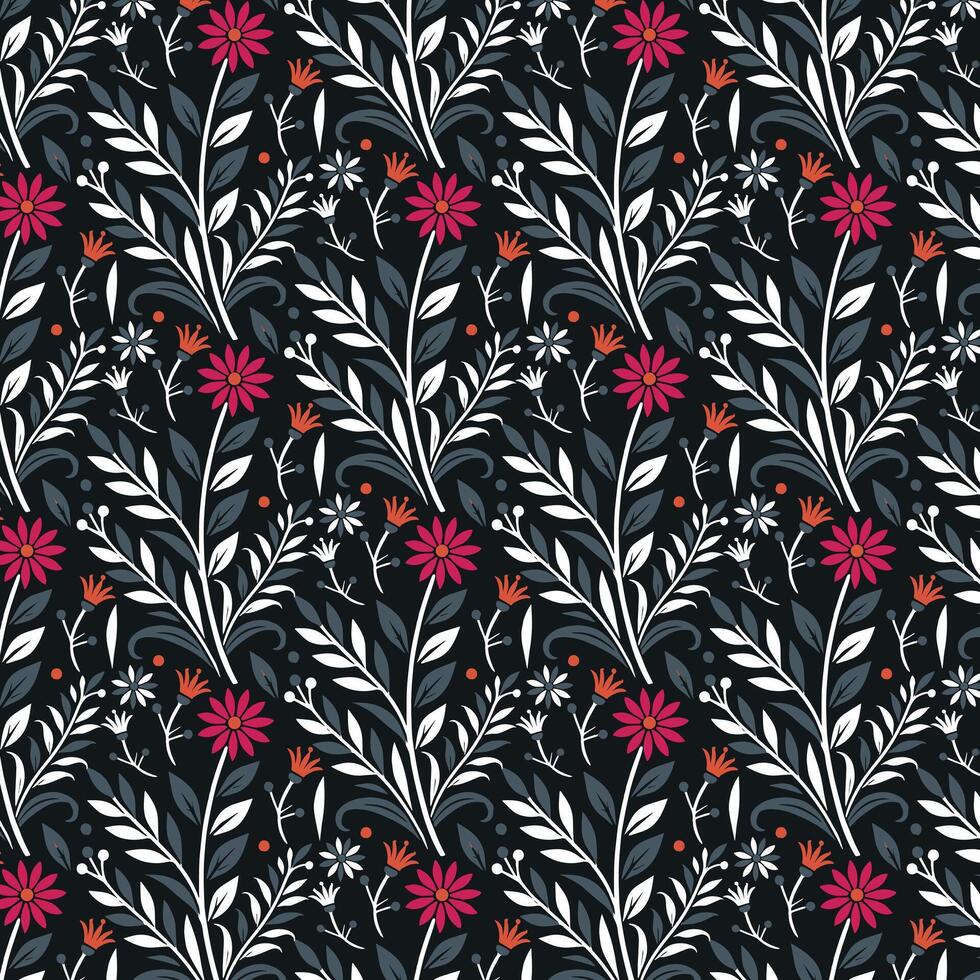 intricate seamless floral print for wallpaper textile printing and print on demand designs vector