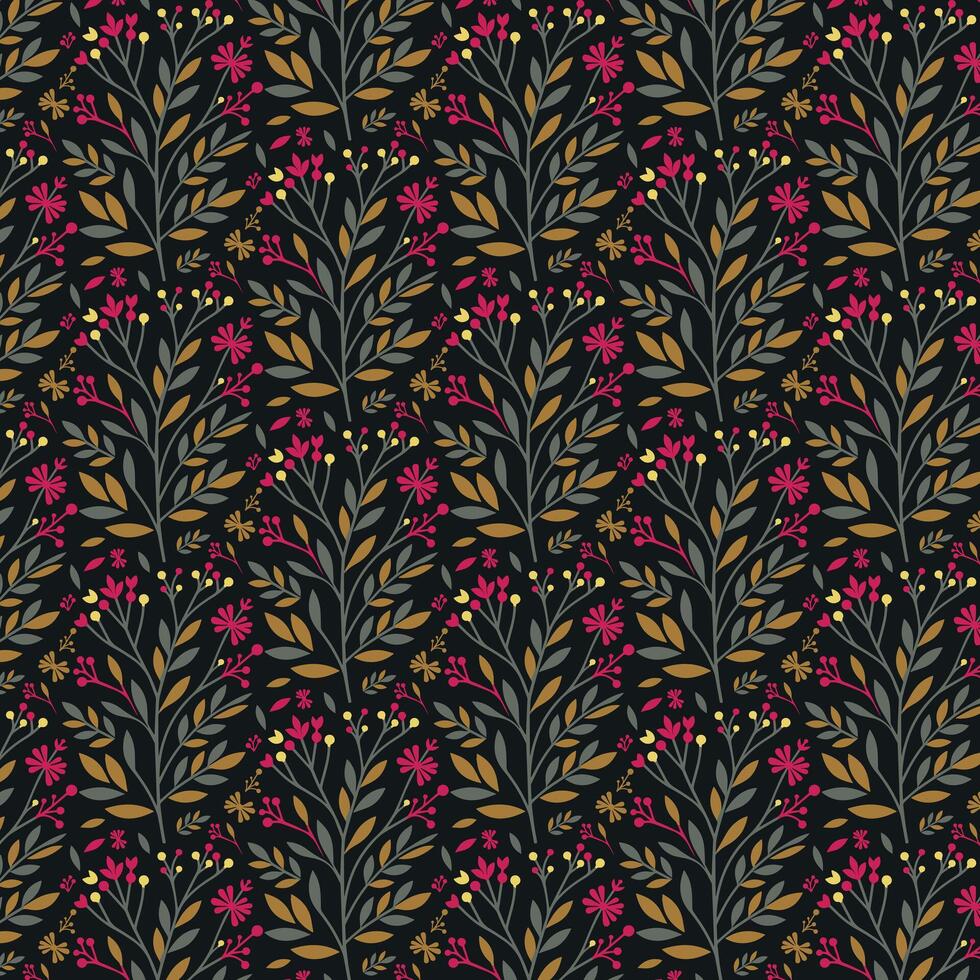 decorative floral all over pattern seamless design for bedding fabric and apparel printing vector