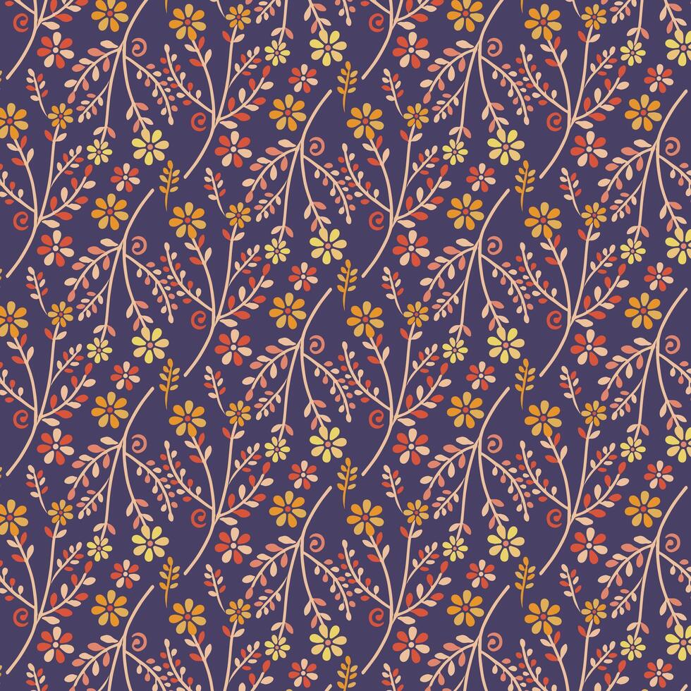 vintage seamless floral pattern with detailed botanical artwork for wallpaper and fabric printing vector