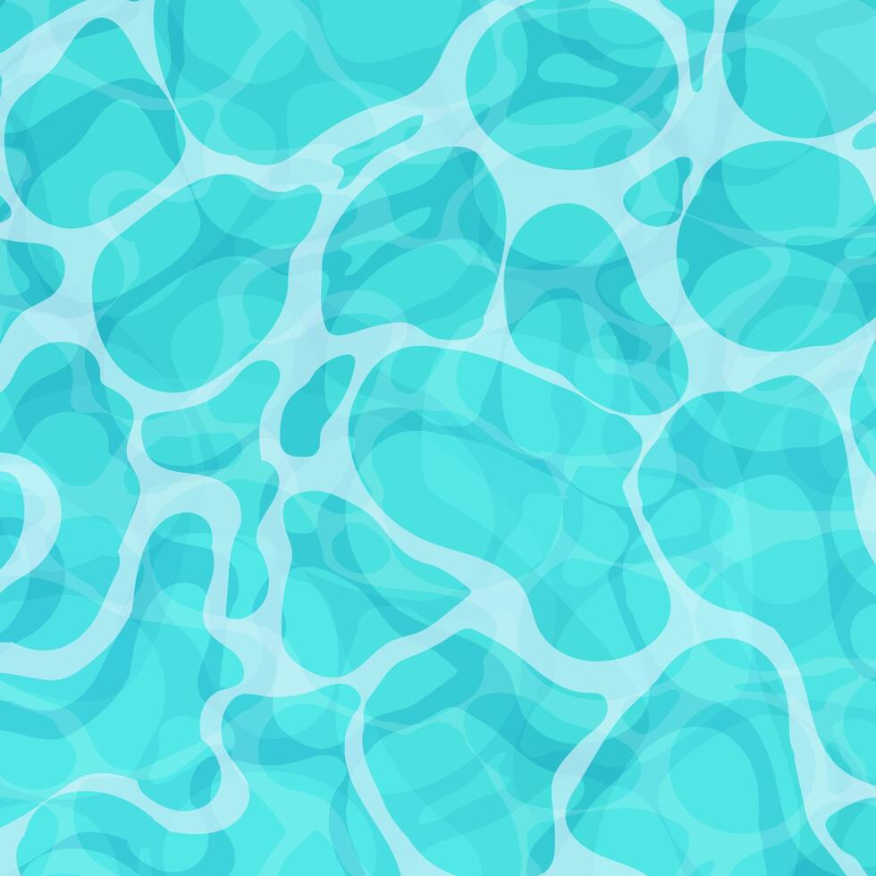 Water ripple surface pool or ocean water with glares sunlight reflections, game texture top view. Beach sea clean and deep water. vector