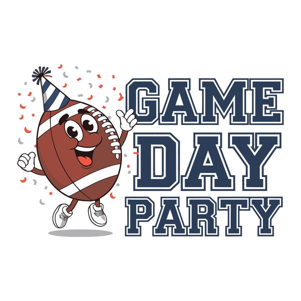 Game Day Party T Shirt Design vector