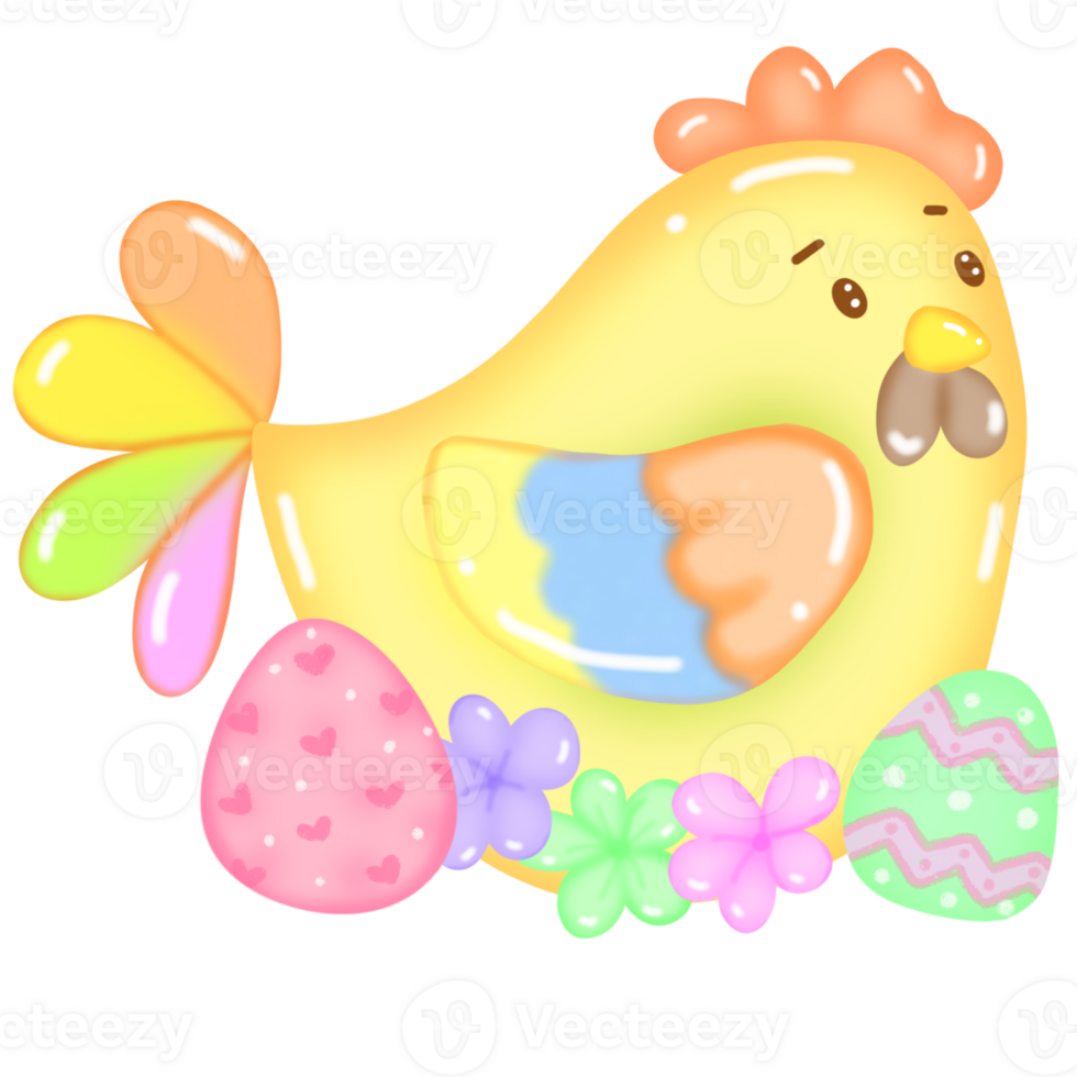 Cute Easter chicken png