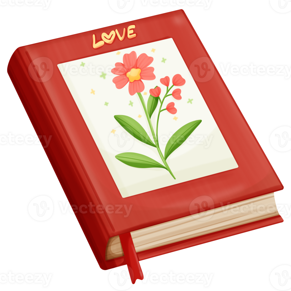 flower red book png