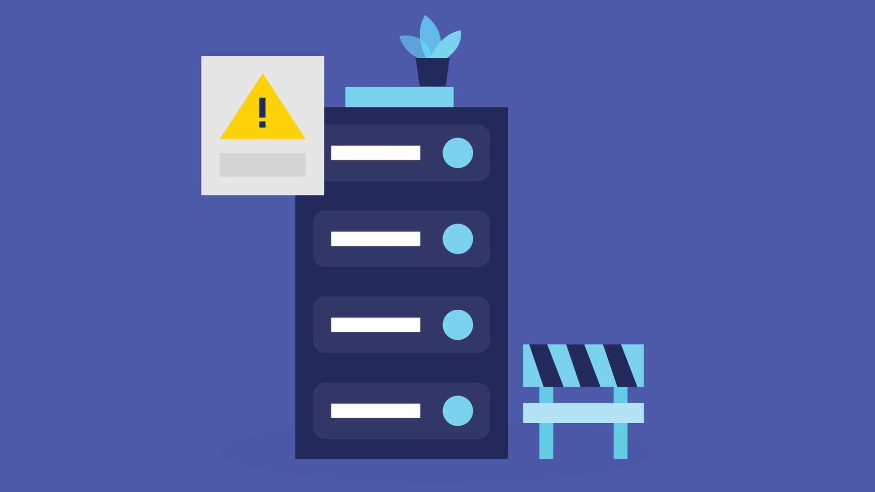 illustration representing IT cloud storage and servers vector