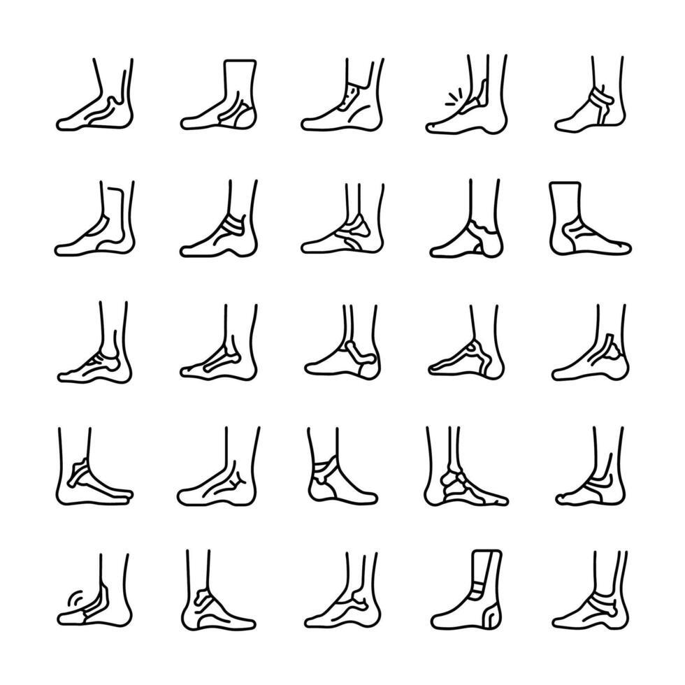 Leg icon set vector