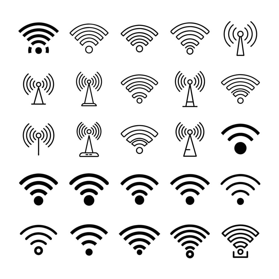 Wifi icon set vector