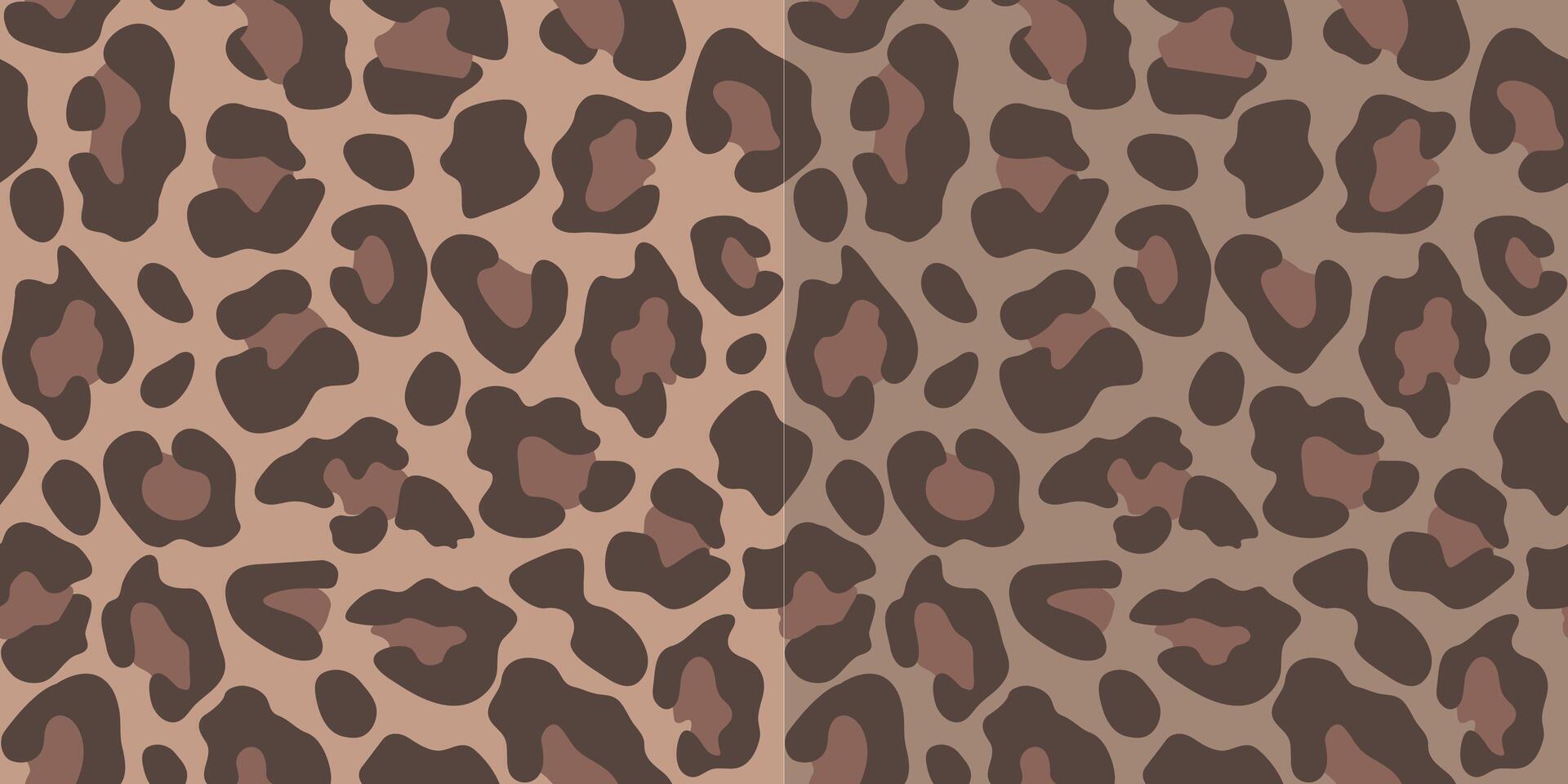 Seamless leopard print pattern with brown and beige tones. Abstract animal skin texture for fabric, fashion, wallpaper, and design projects. Trendy wild style background. vector