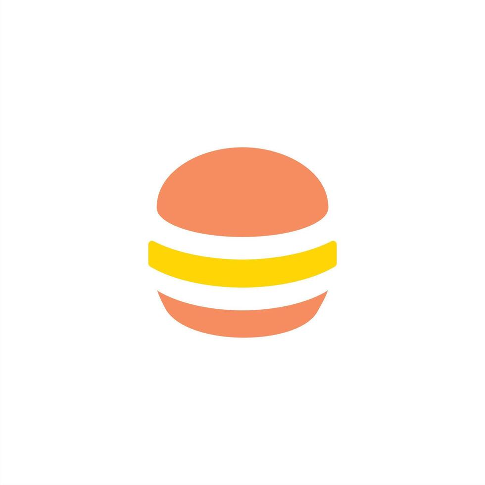 flat burger Symbol. Illustration. vector