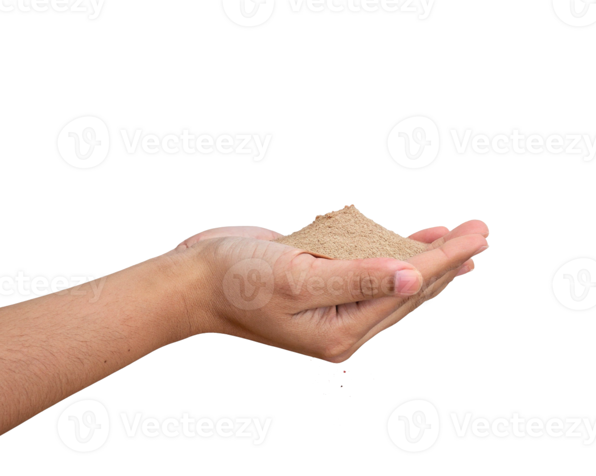 hand holding a little bit of something Transparent Background, Generated with AI png