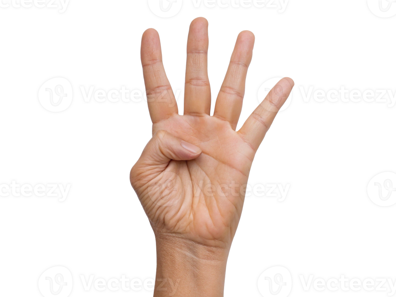 Elderly Hand Pointing with Wrinkled Index Finger Transparent Background, Generated with AI png