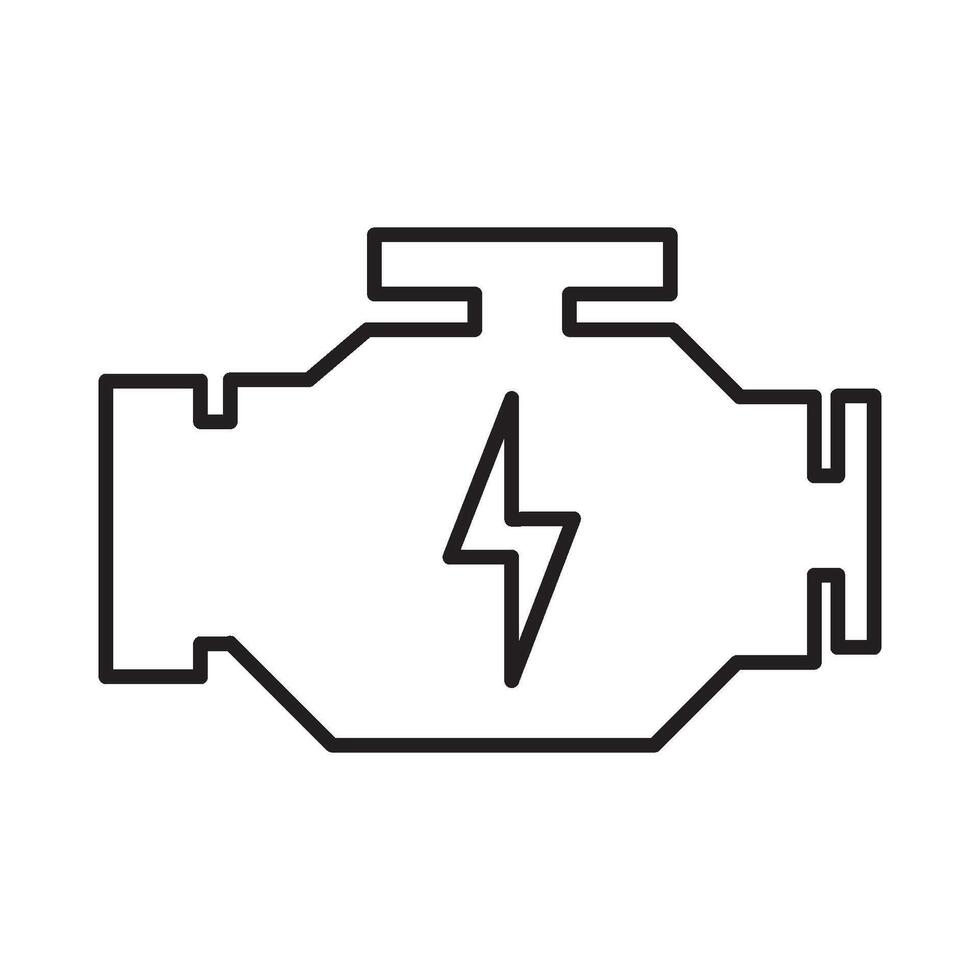 Check Engine Voltage Icon vector