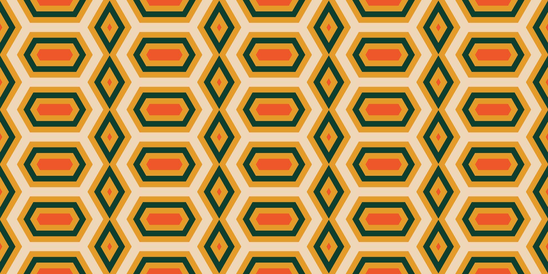 Abstract geometric pattern background, abstract seamless background, with vintage color vector