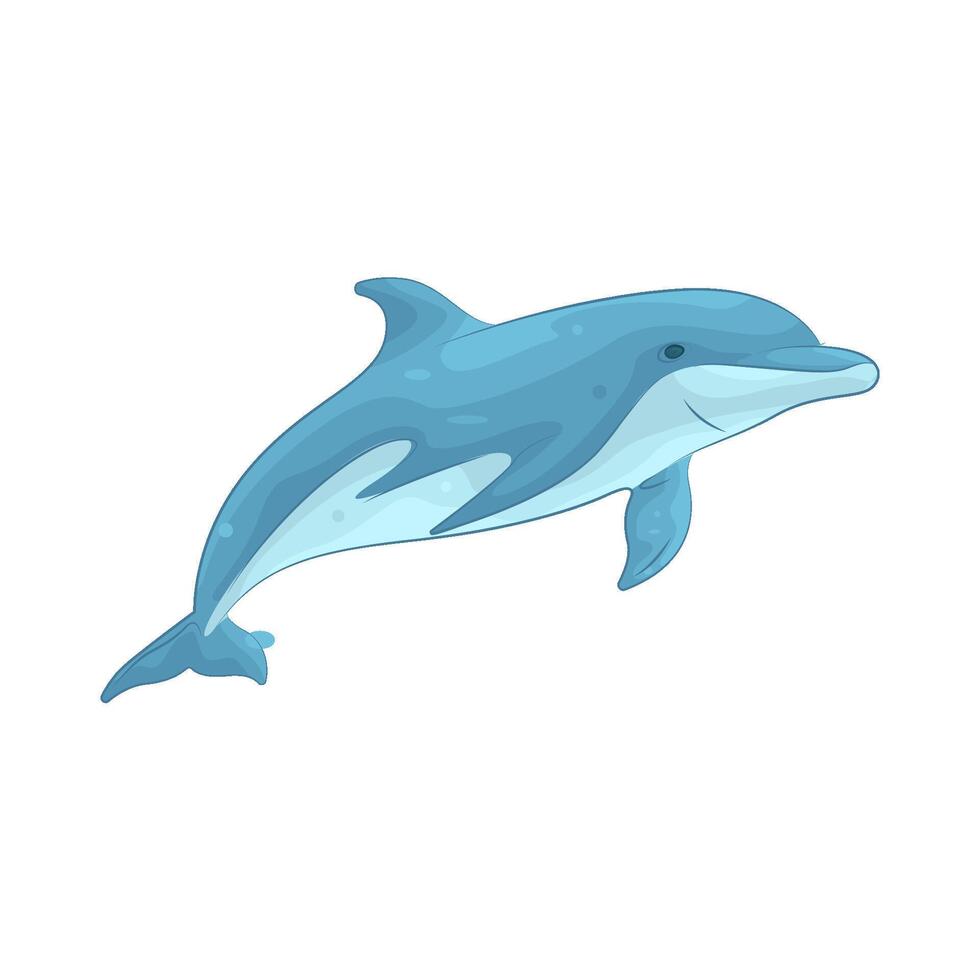Illustration of sea dolphin vector