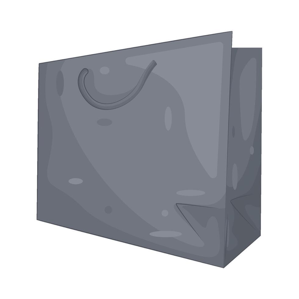 grey gift bag vector