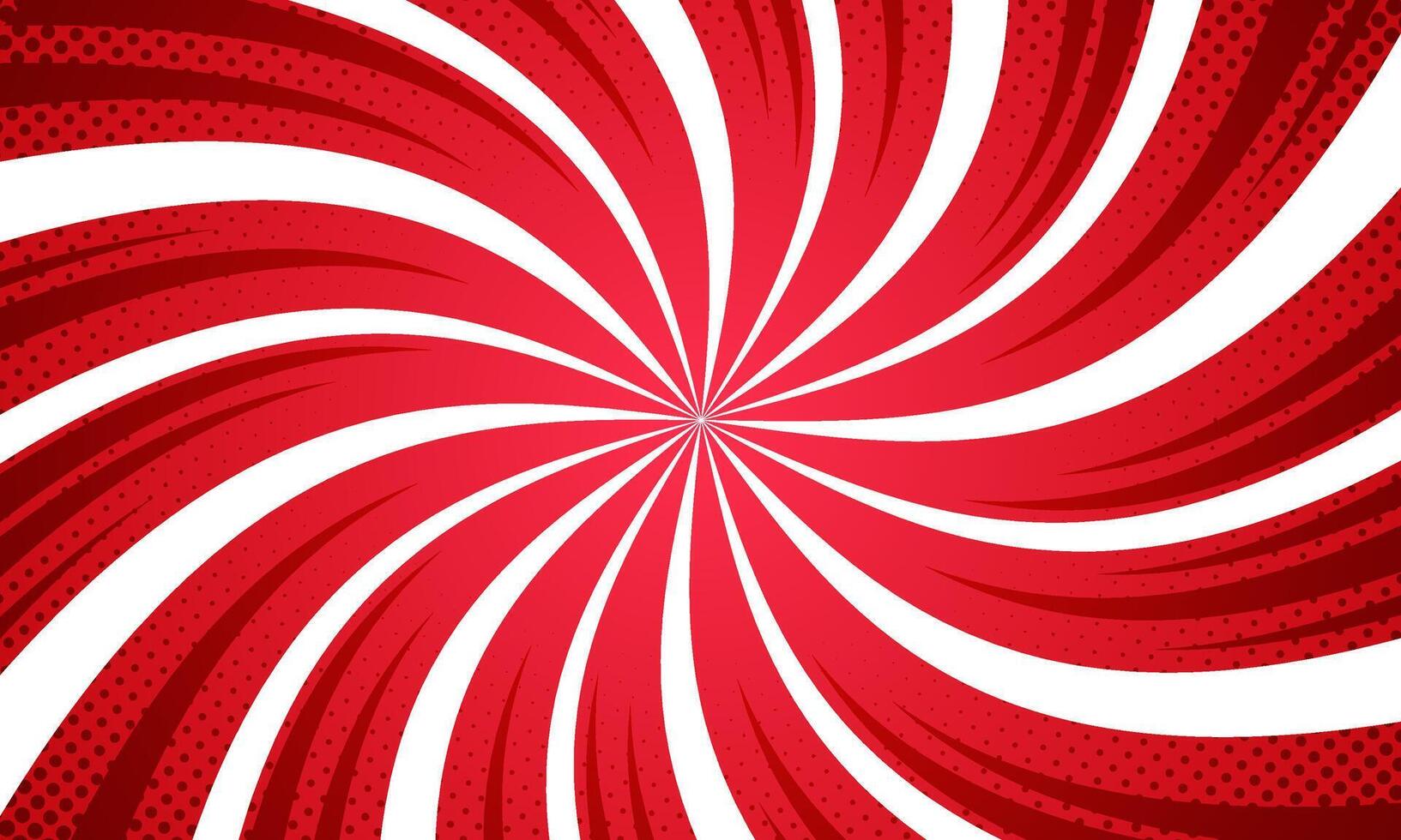 Comic style vibrant red spiral sunburst background. vector