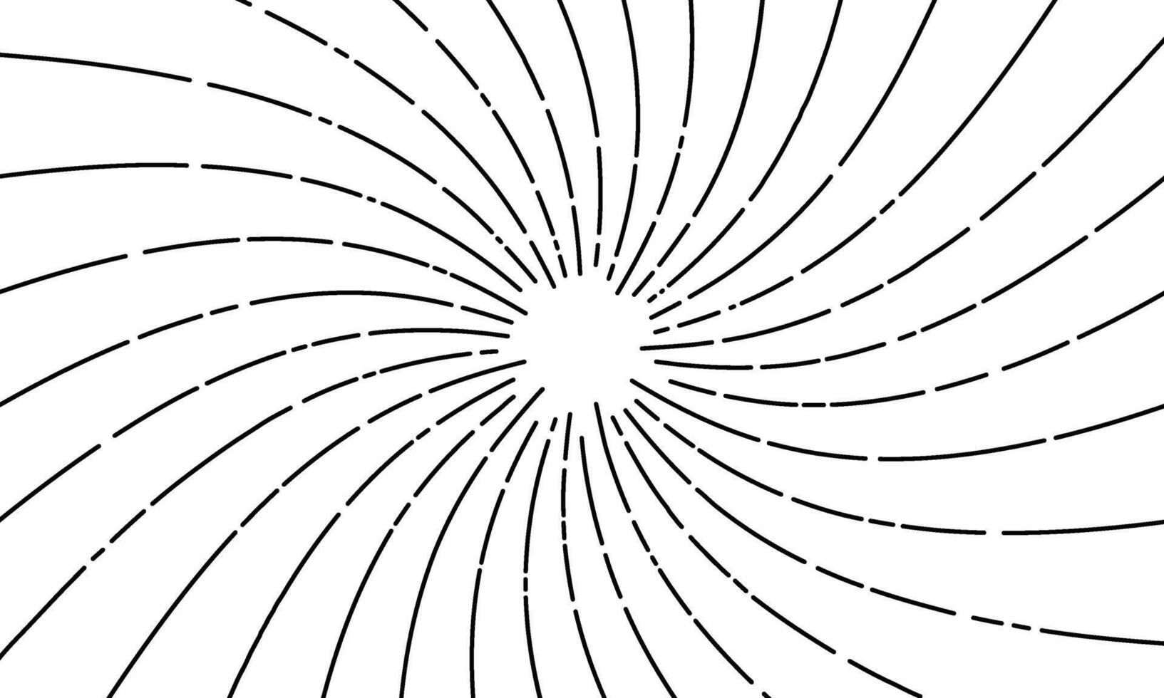 Comic style black doodle line of sunburst background. vector