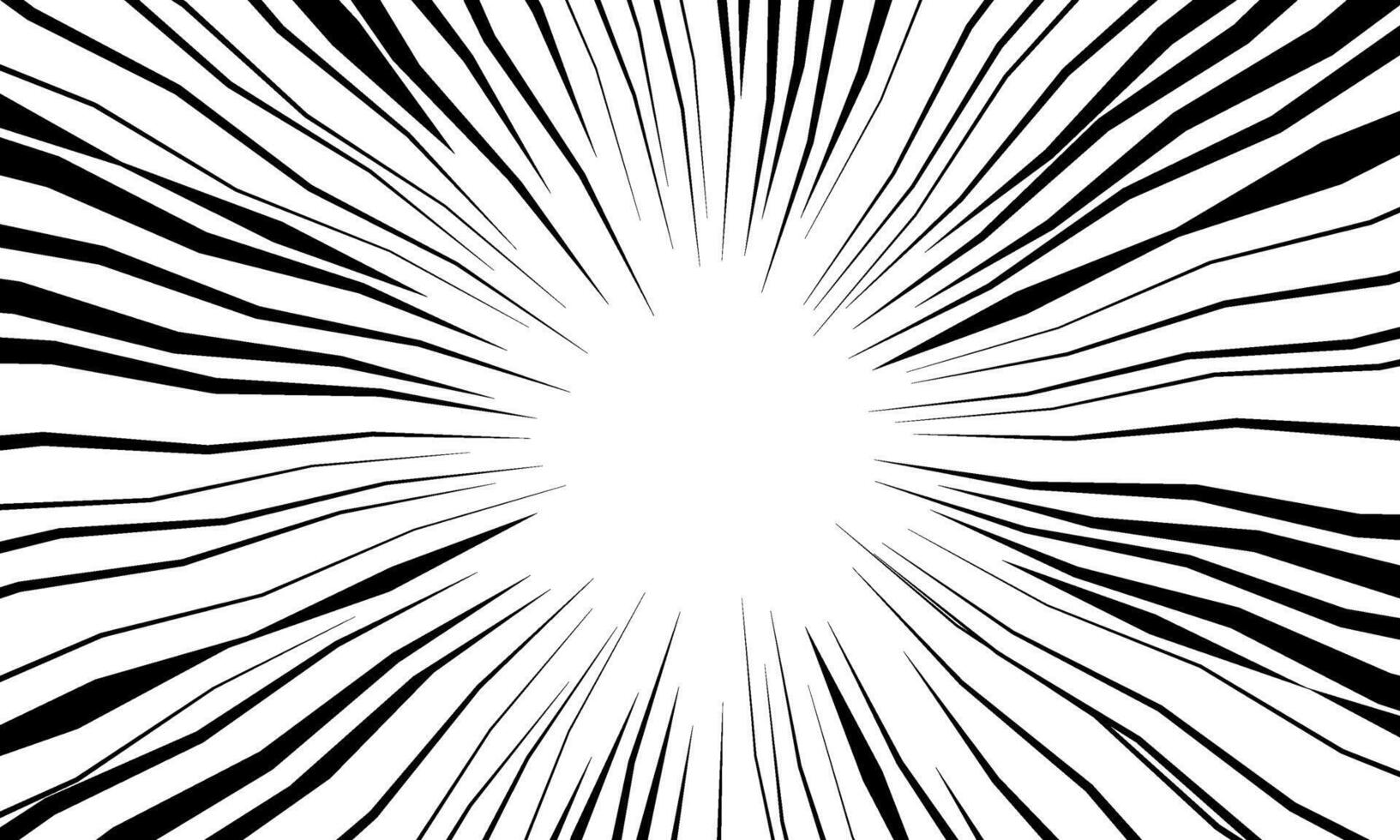 Comic style black scratchy sunburst background. vector