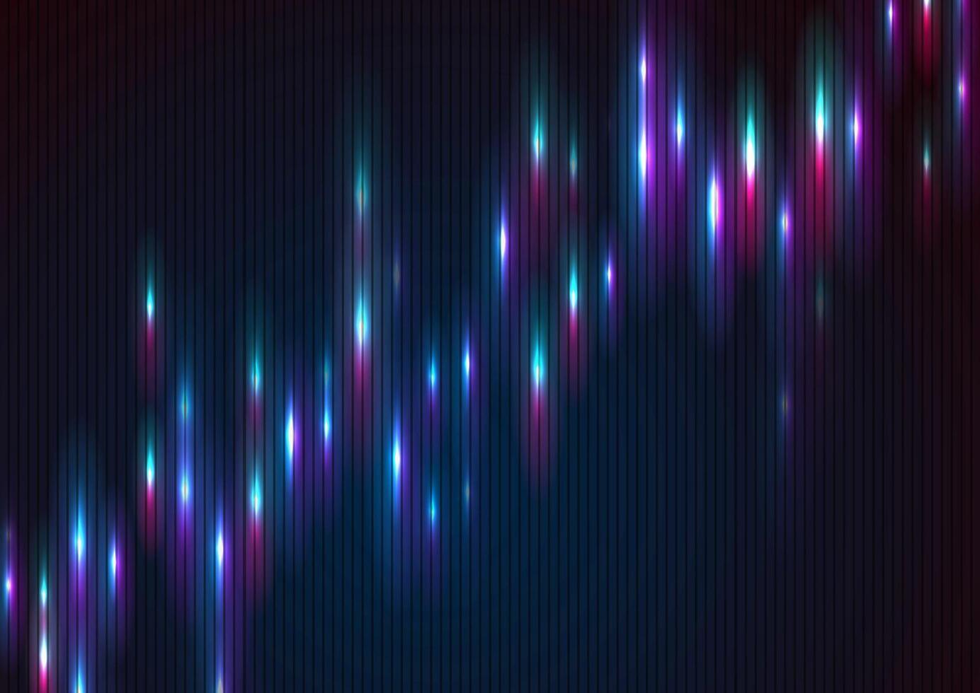 Abstract blue purple neon growing financial graph chart background vector