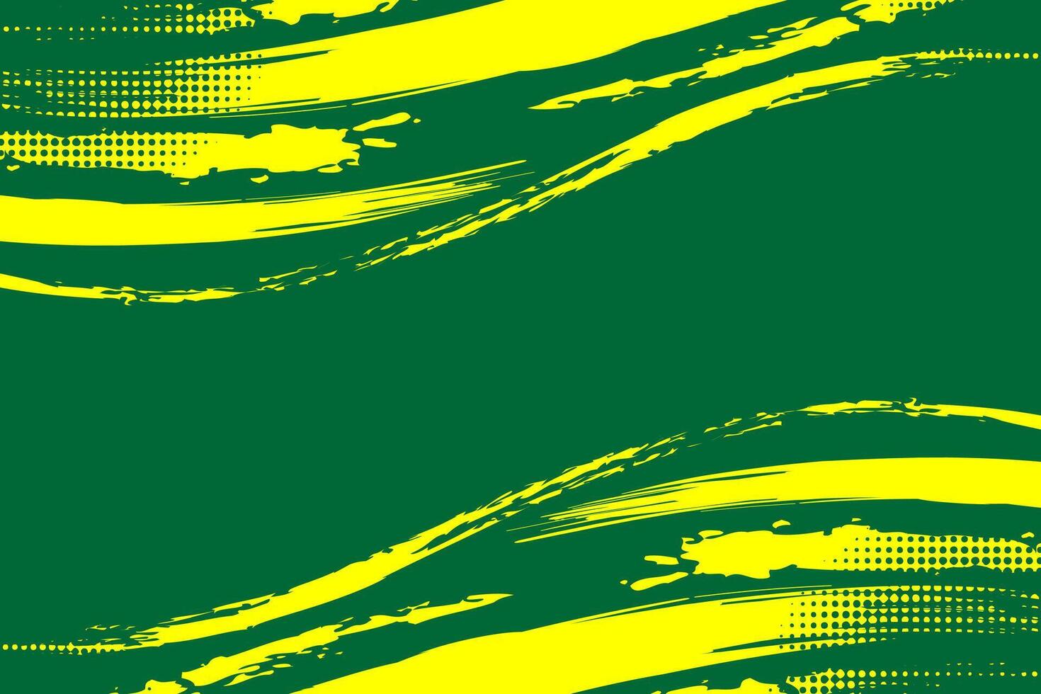 Green dynamic abstract sports background with grunge texture, brush stroke and halftone effect vector