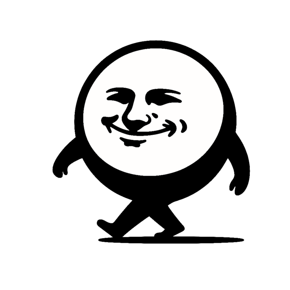 Fun Caricature and Meme Illustration in Simple Style png