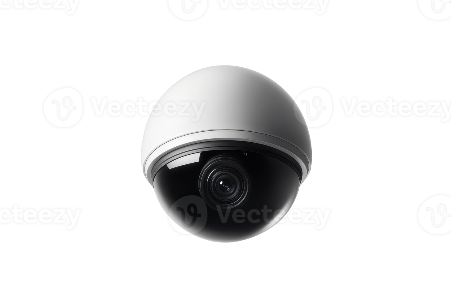 Modern dome surveillance camera featuring sleek design png