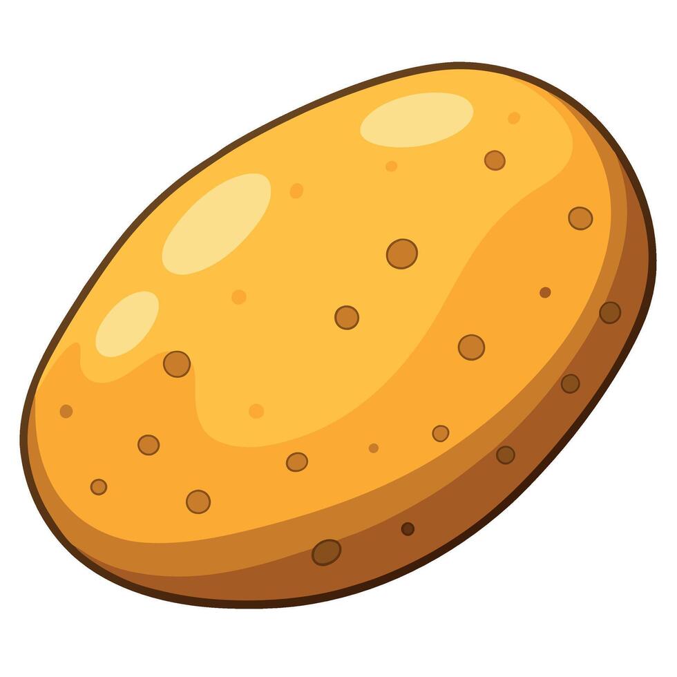 Fresh Potato Art, , Icon and Graphic, Flat Vegetables Illustration Design On White Background vector