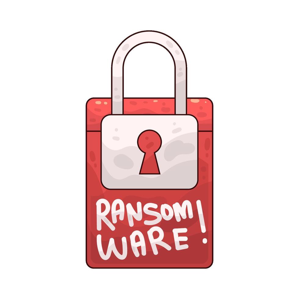 Ransomware Alert illustration vector
