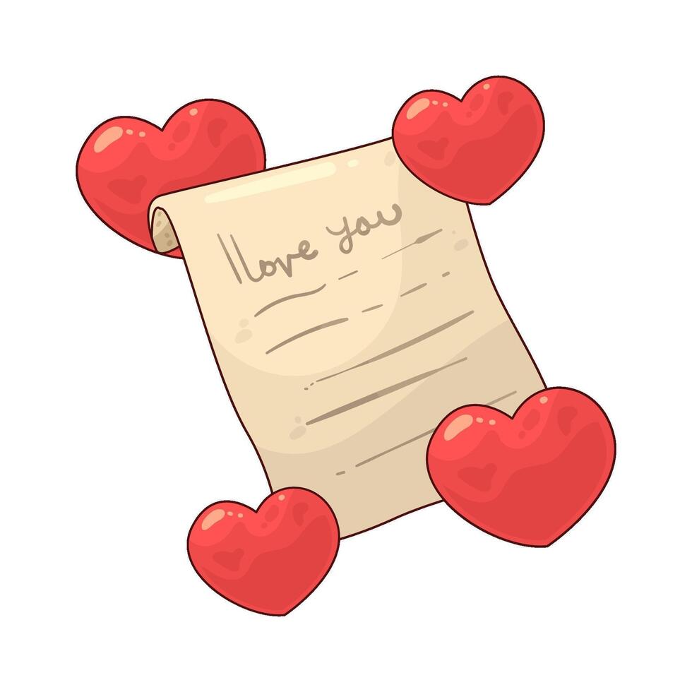 illustration of Love Letters vector