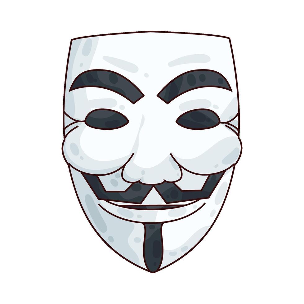 anonymous mask illustration vector