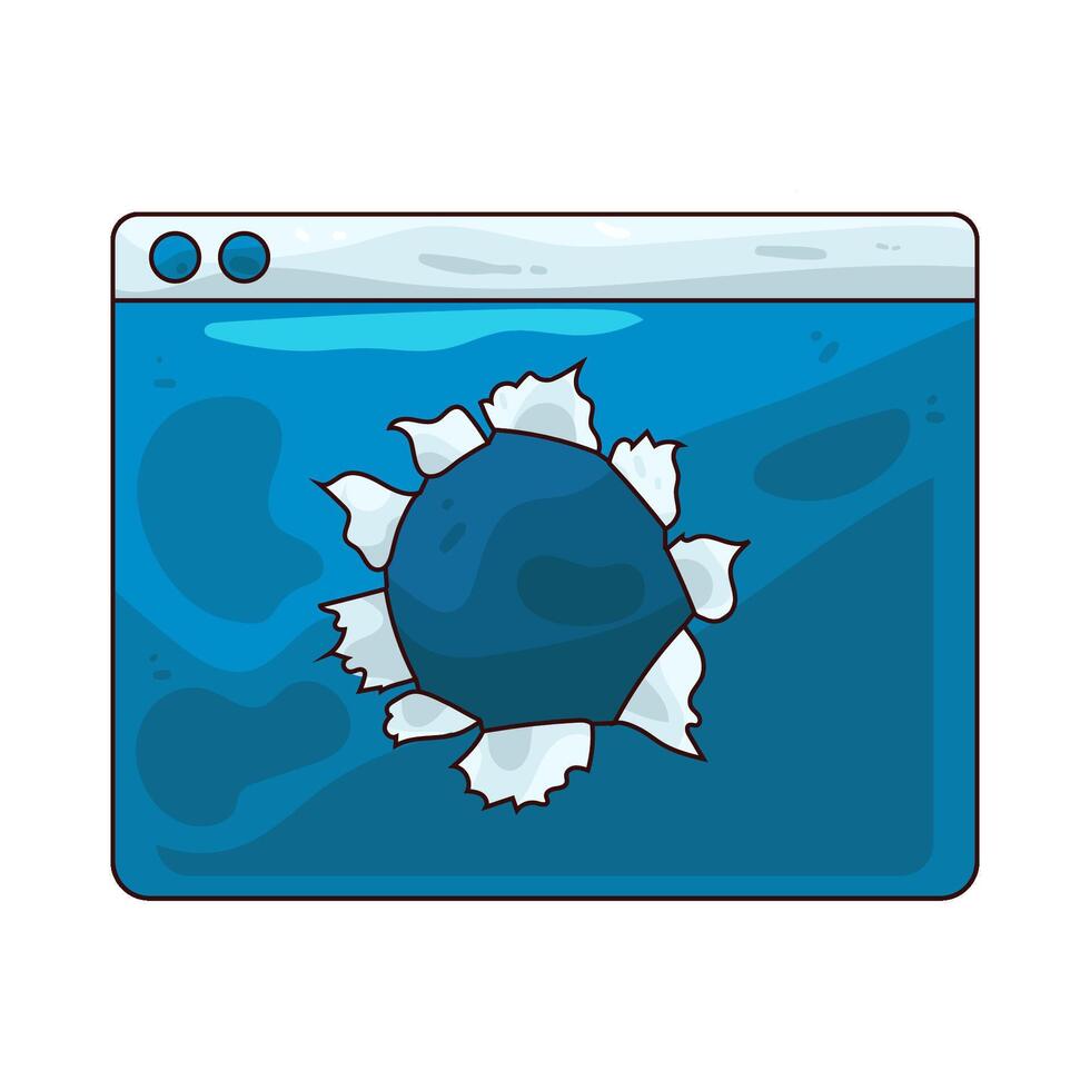 hacked screen illustration vector