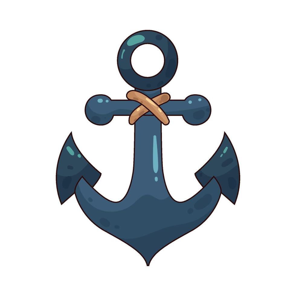 illustration of underwater anchor vector