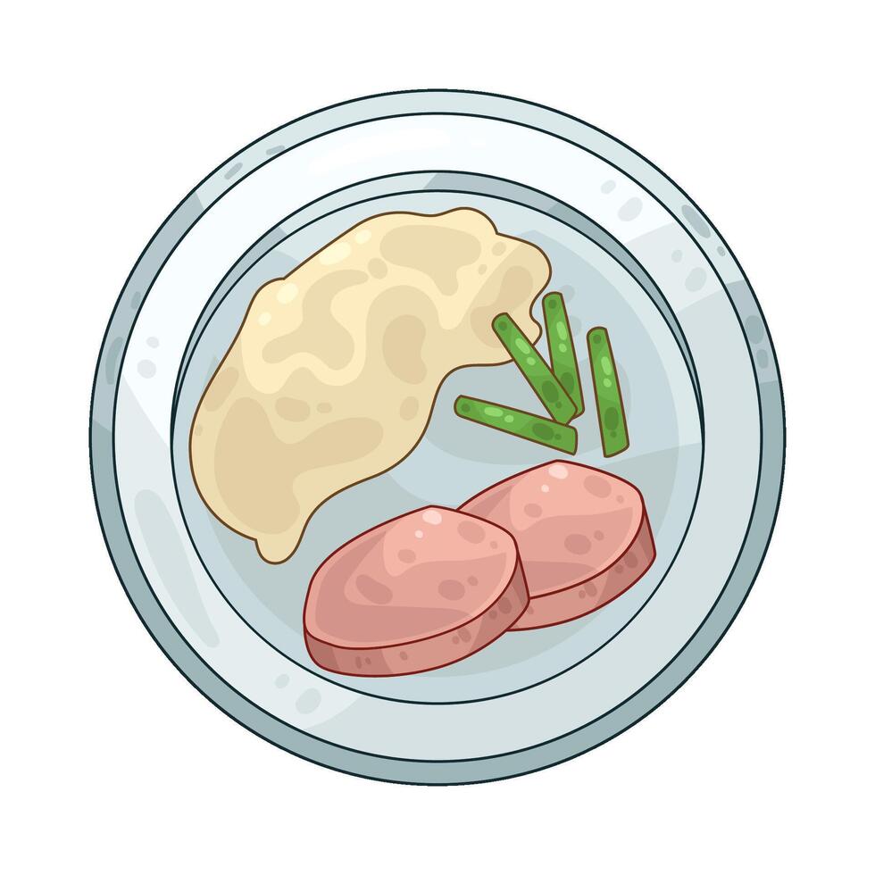 Dinner plate illustration vector