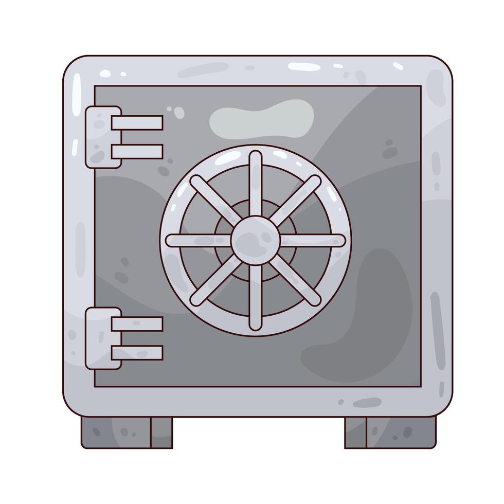 Safe deposit box vector