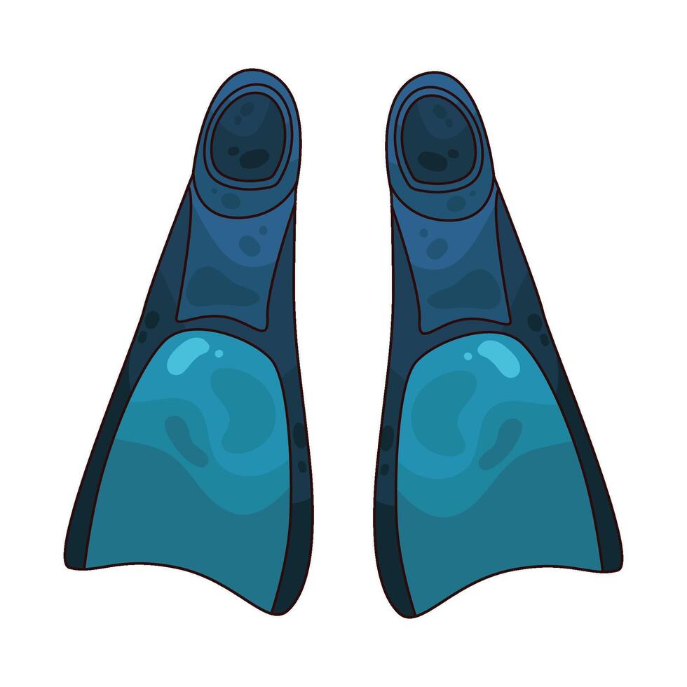 illustration of diving fins vector