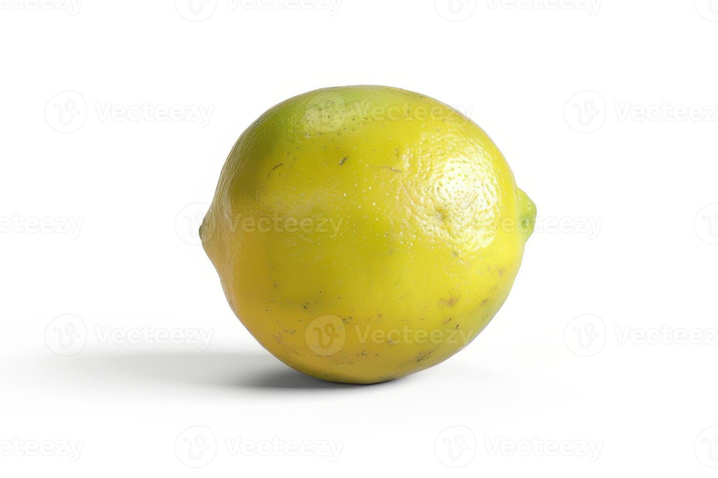 A lemon is shown on a white background photo