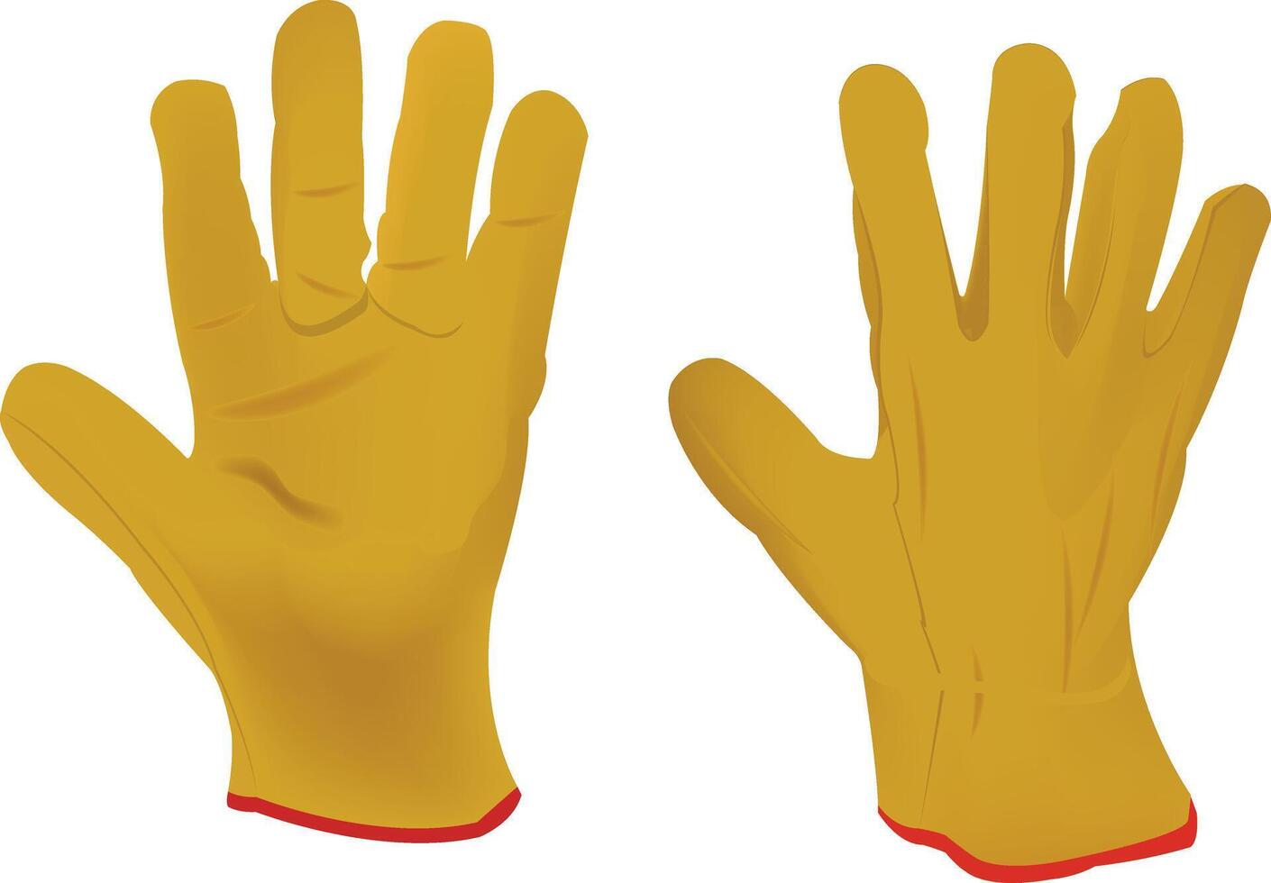 Yellow rubber gloves vector